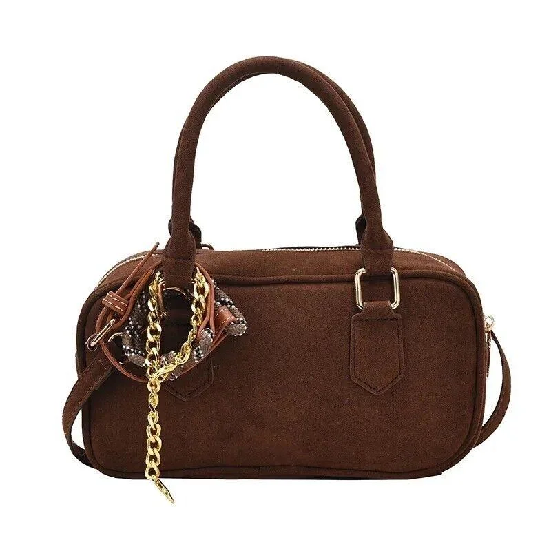  Iconic Fashion Bags At Unbeatable SavingsLimited Styles Small Nubuck Leather Tote Handbags Zipper Belt Chain Accessories Women Handbags