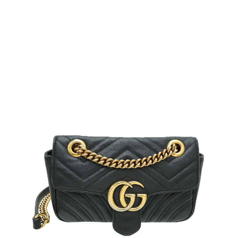 Shoulder Bags, Best Deals TodayUrban Bags For City Life And Streetwear Fashion Gucci Black GG Marmont Flap Mini Shoulder Bag Shoulder Bags, Best Deals TodayUrban Bags For City Life And Streetwear Fashion Gucci Black GG Marmont Flap Mini Shoulder Bag