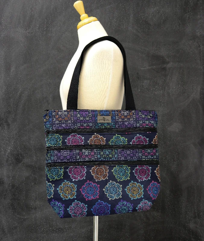  Stylish Totes, Special DiscountsSporty Bags For Active And Athletic Lifestyles Zipalicious Triple Zipper Tote Bag in Not Your Mom's Motifs