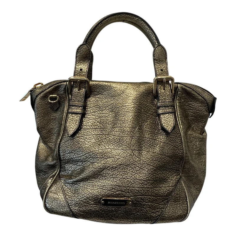  Grab Your Favorite Handbags At Discounted PricesAffordable Bags For Budget Shoppers BURBERRY/Tote Bag/Iridescent/Leather/GLD/