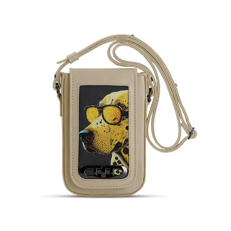  Grab Your Favorite Handbags At Discounted PricesEmbrace New Fashion Beige Tagged Crossbag Dog