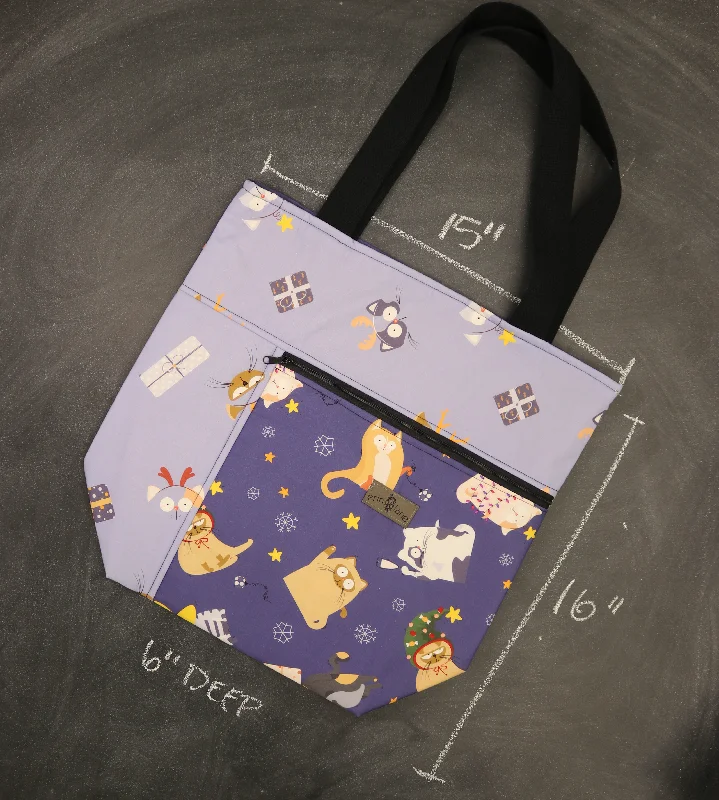 Luxury Totes At The Lowest Prices Of The SeasonUxury Designer Handbag Brands Worth Doing Library Style Tote Bag in Grumpy Holiday Cats Luxury Totes At The Lowest Prices Of The SeasonUxury Designer Handbag Brands Worth Doing Library Style Tote Bag in Grumpy Holiday Cats