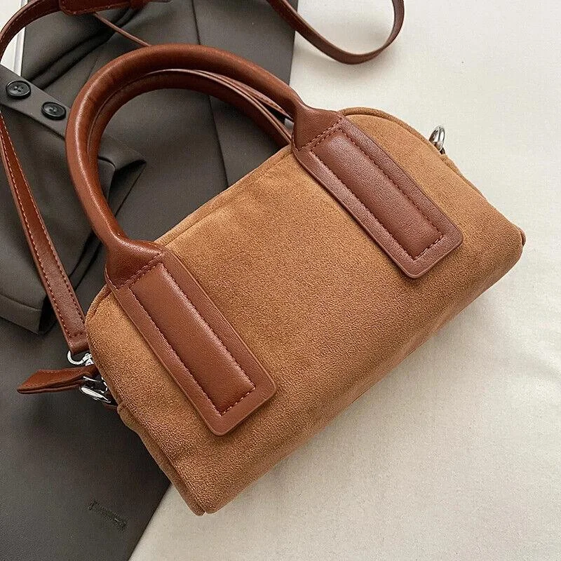 Trendy And Timeless Handbags Now On SaleTote Bag For Office Use Nubuck Leather Women Handbags Small Zipper Tote Soft Solid Crossbody Bags Trendy And Timeless Handbags Now On SaleTote Bag For Office Use Nubuck Leather Women Handbags Small Zipper Tote Soft Solid Crossbody Bags