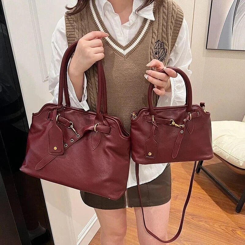 Fashion Bags, Huge SavingsBags For Personalized Gifts Leather Tote Handbag Women Retro Belt Lock Buckle Snap Small Large Women Purses Fashion Bags, Huge SavingsBags For Personalized Gifts Leather Tote Handbag Women Retro Belt Lock Buckle Snap Small Large Women Purses