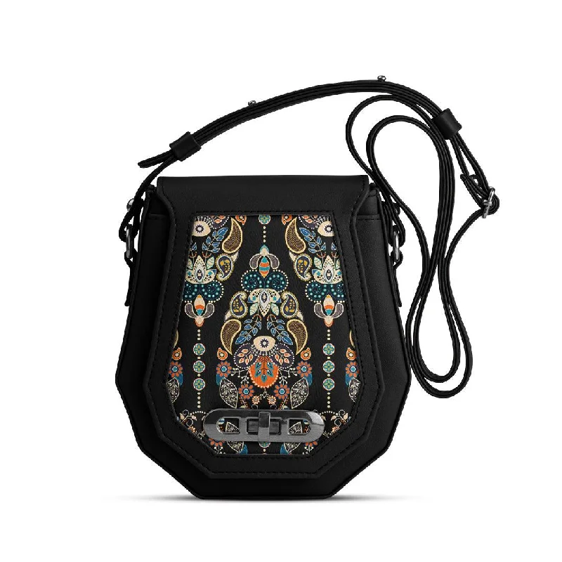  Best Deals On Premium HandbagsHurry Before It's Gone Black Polygon Crossbags Agy