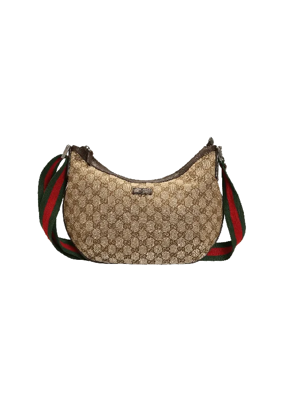  Huge Handbag Markdowns – Update Your Collection NowSporty Bags For Active And Athletic Lifestyles GG CANVAS WEB HALF MOON