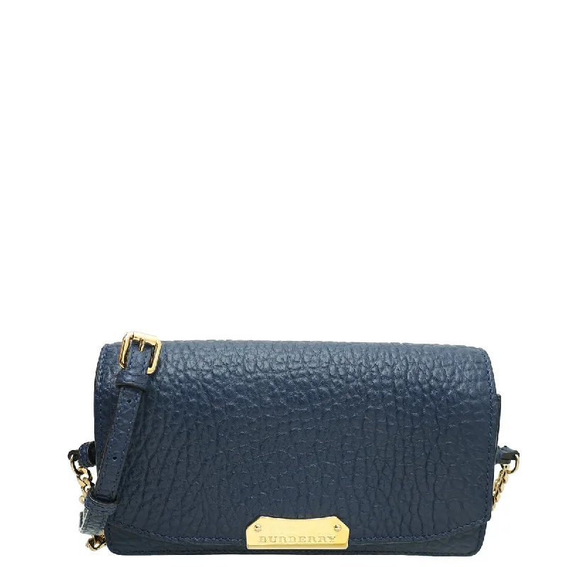  Best Deals On Premium HandbagsHandbag For Women Burberry Navy Blue Madison Wallet On Chain