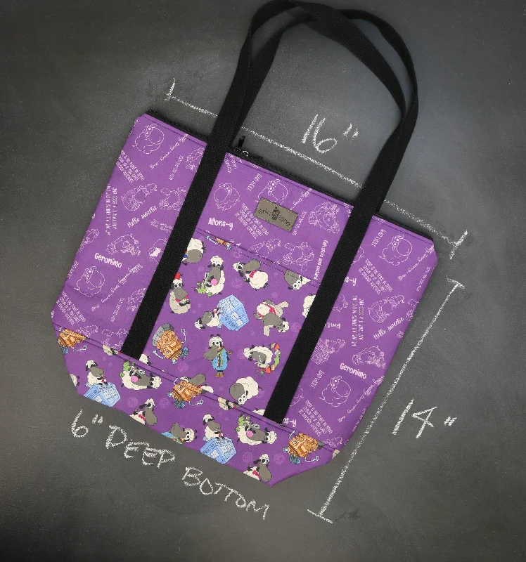 Shoulder Bags, Best Deals TodaySophisticated Street Style Offers Reversible Hither Thither Tote Bag in Dr Who Sheeple