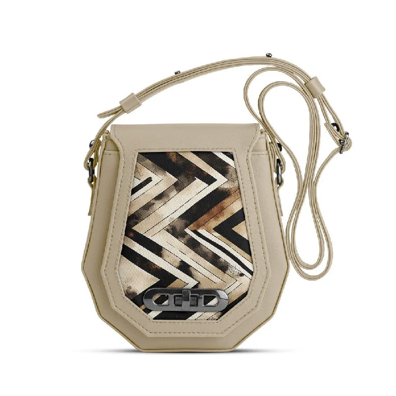  Elegant Purses, Shop & SaveShop Sale Items Beige Polygon Crossbags Zig Zag