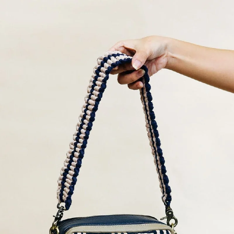  Trendy Totes, Shop & SaveCyber Monday Discounts On Bags Macrame Strap Blue & Beige