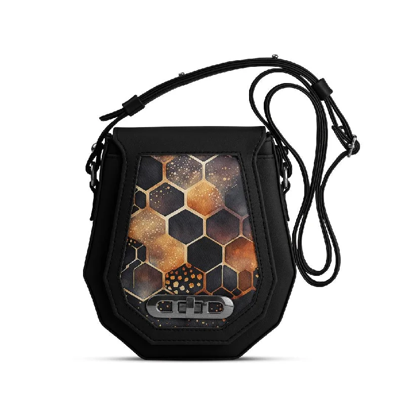  Stylish Totes, Special DiscountsContemporary Casual Deals Black Polygon Crossbags Corroded