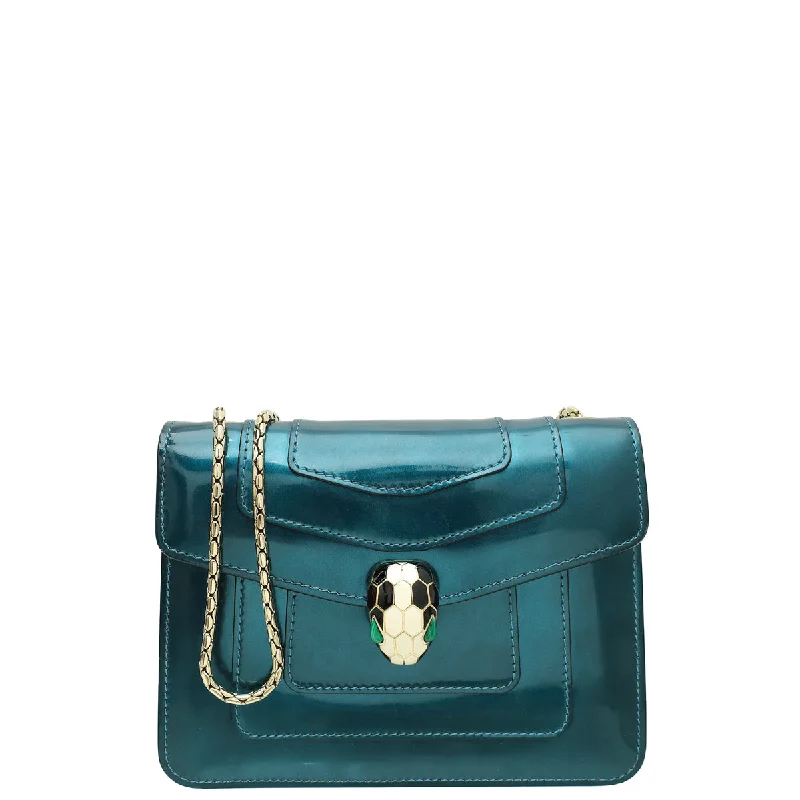 High-End Bags, Low-End PricesNew Season Fashion Preview Sale Bvlgari Patent Teal Serpenti Forever Shoulder Bag High-End Bags, Low-End PricesNew Season Fashion Preview Sale Bvlgari Patent Teal Serpenti Forever Shoulder Bag