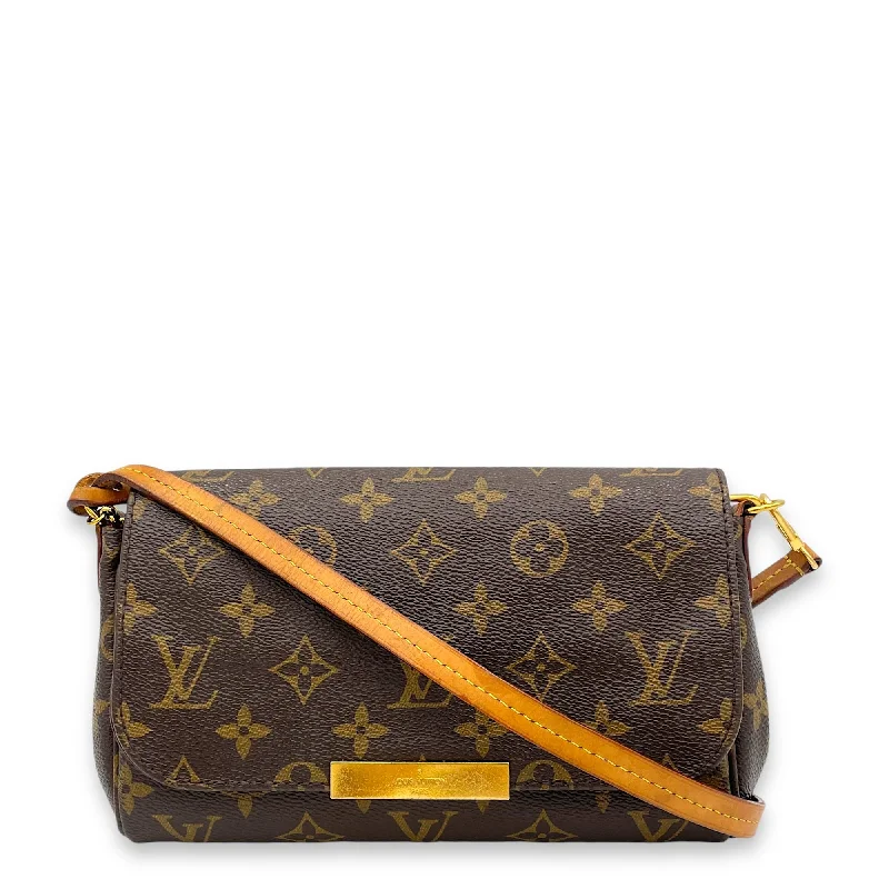  Premium Handbags At Exclusive PricesBig Discounts Favourite Crossbody Bag Brown in Monogram Coated Canvas, Gold hardware