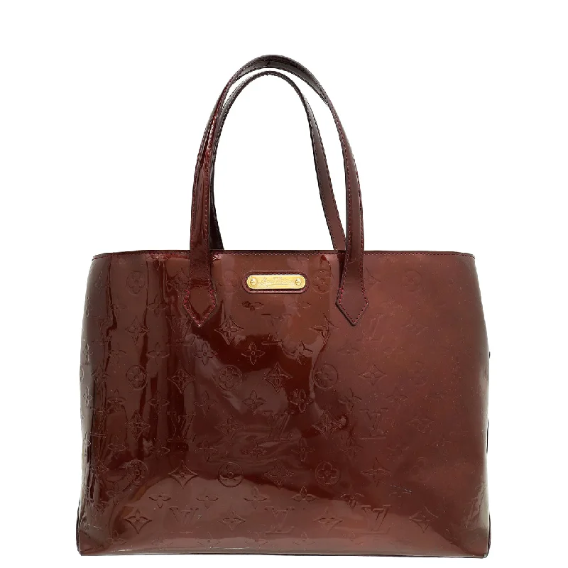  Limited-Stock Bag Clearance – Grab Your Favorite NowHandbag For Fashion Louis Vuitton Rouge Fauvist Monogram Vernis Wilshire MM Tote Bag
