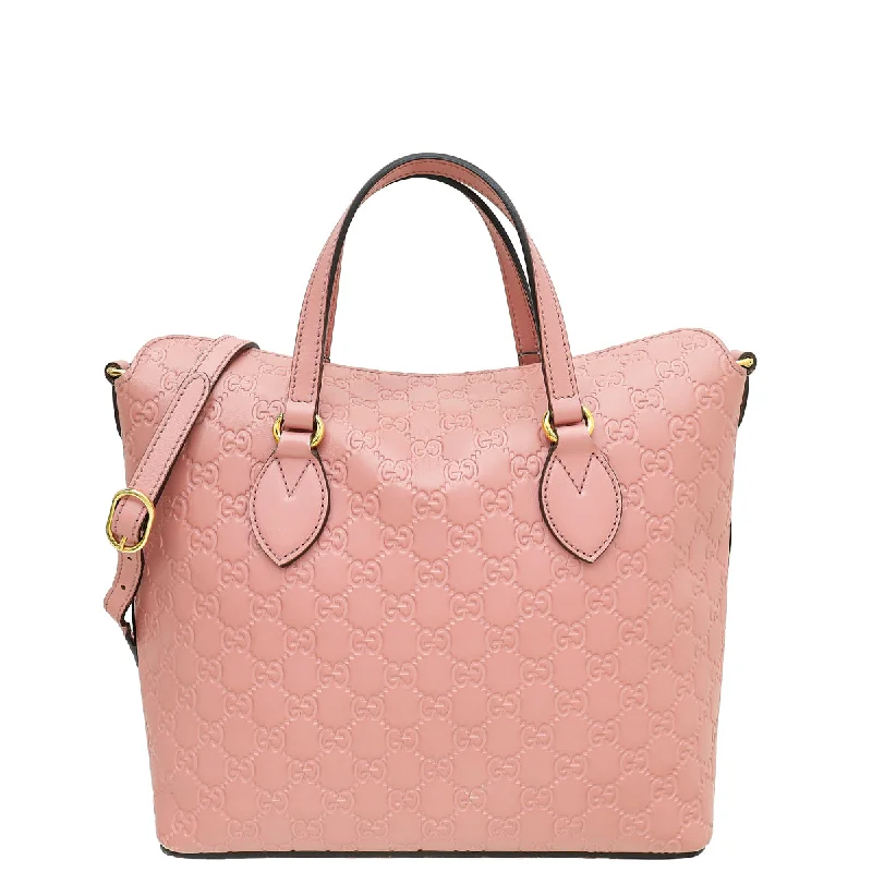  Premium Handbags At Unbeatable MarkdownsMassive Savings Gucci Pink GG Guccissima Foldover Linea Bag