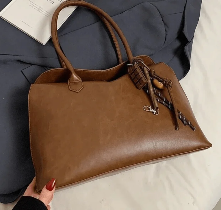  Sleek Bags, Perfect PricesBlack Friday Deals On Stylish Handbags Leather Tote Bags Large Women Snap Double Handles Rope Tassel Accessory Purses
