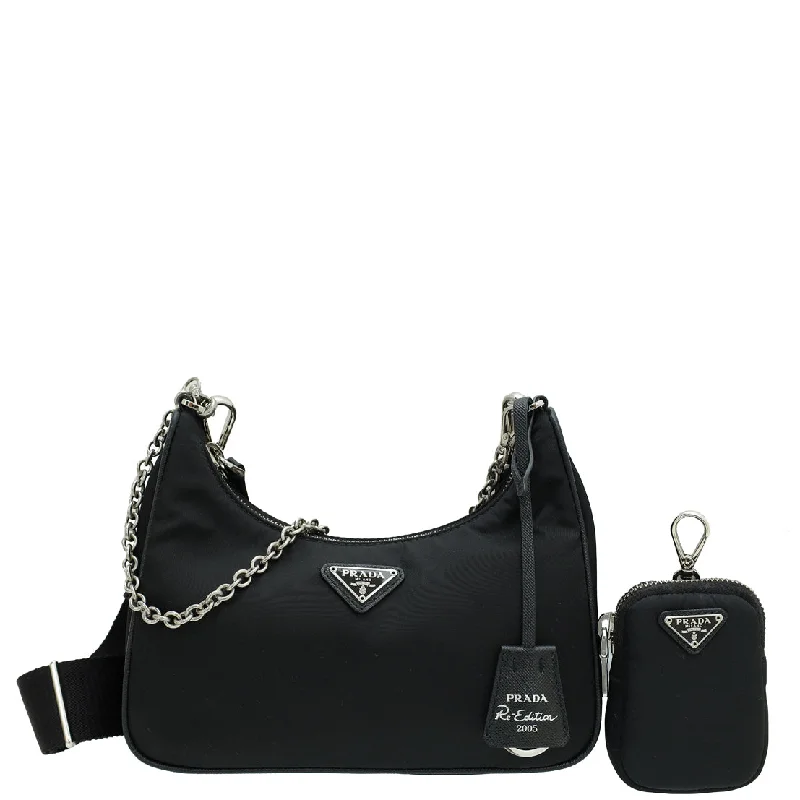  Must-Have Bags, Big DiscountsNew Season Fashion Preview Prada Black Re-Nylon Re-Edition Bag