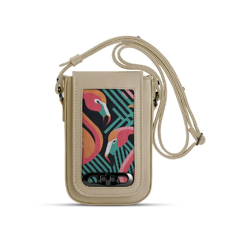  Premium Quality Bags At Affordable PricesHuge Discounts This Week Beige Tagged Crossbag Flamingos & Arrows