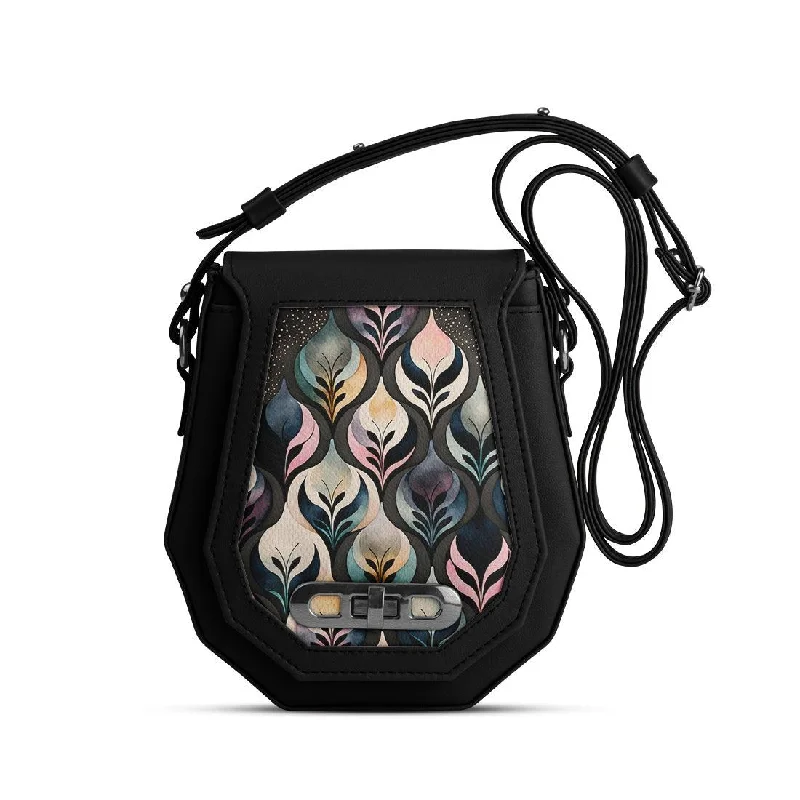  Stylish Bags, Unbeatable PricesExclusive Fashion Deals Black Polygon Crossbags Glowing Flowers