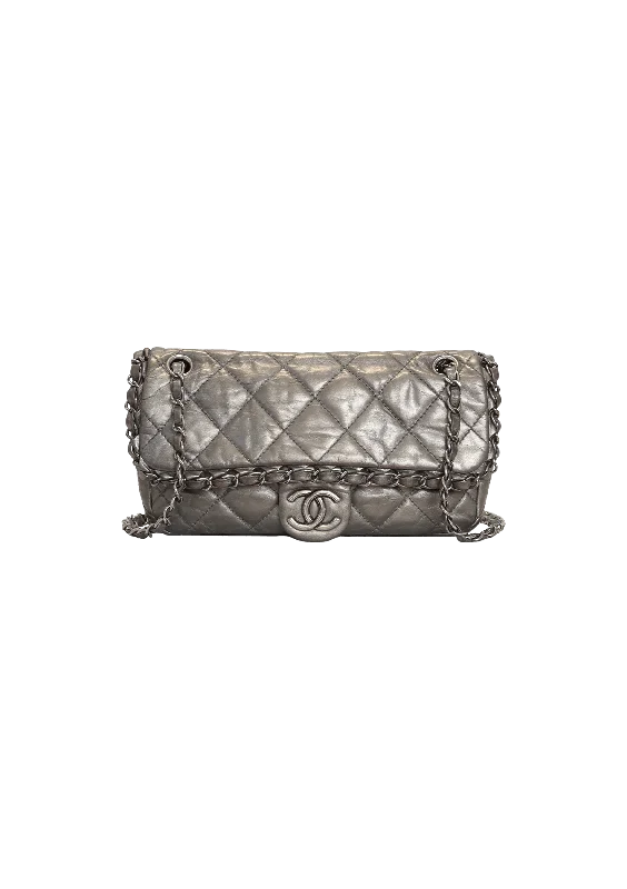  Don't Miss Out – Handbag DiscountsExclusive Fashion Deals AGED METALLIC CALFSKIN SMALL CHAIN ME