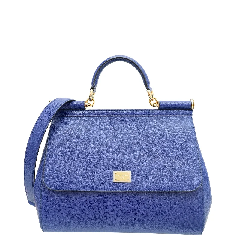  Modern Handbags With Stylish DiscountsUrban Elegance Deals Dolce & Gabbana Blue Dauphine Sicily Large Bag