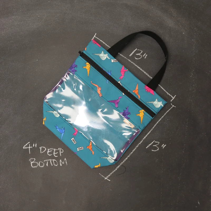 Elegant Bags, Limited StockAffordable Bags For Budget Shoppers View Ewe Project Tote Bag in Origami Dinos
