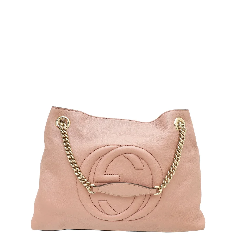  Designer-Inspired Bags At Reduced PricesElegant And On-Sale Evening Bags Gucci Pink Nude Soho Tote Medium Bag