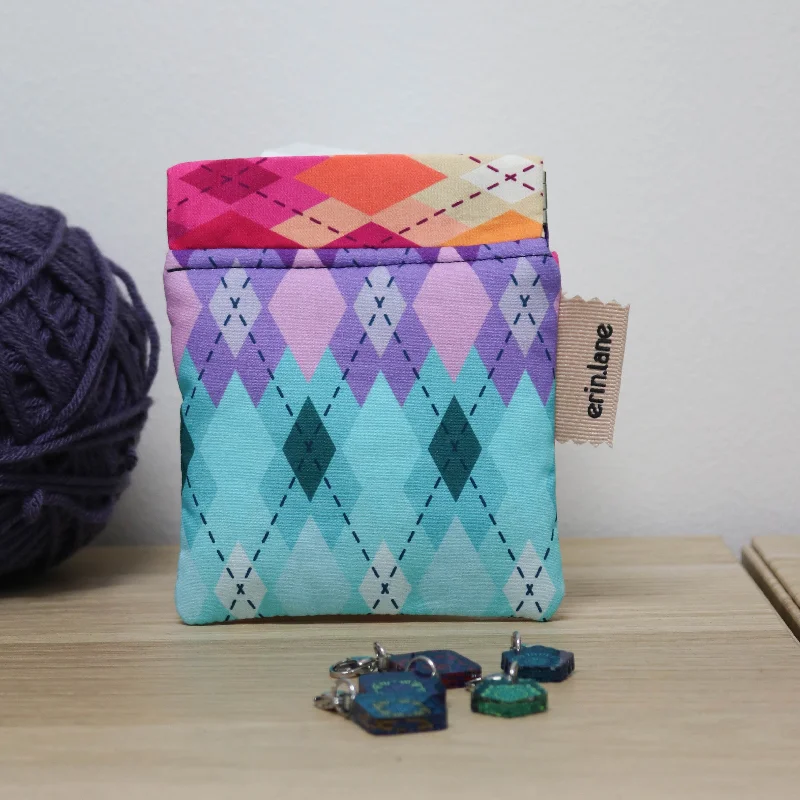 Designer Bags At Exclusive Clearance PricesSeasonal Clearance Bags For Summer Keep It Snappy Notions Pouch in Argyle Dusk Designer Bags At Exclusive Clearance PricesSeasonal Clearance Bags For Summer Keep It Snappy Notions Pouch in Argyle Dusk
