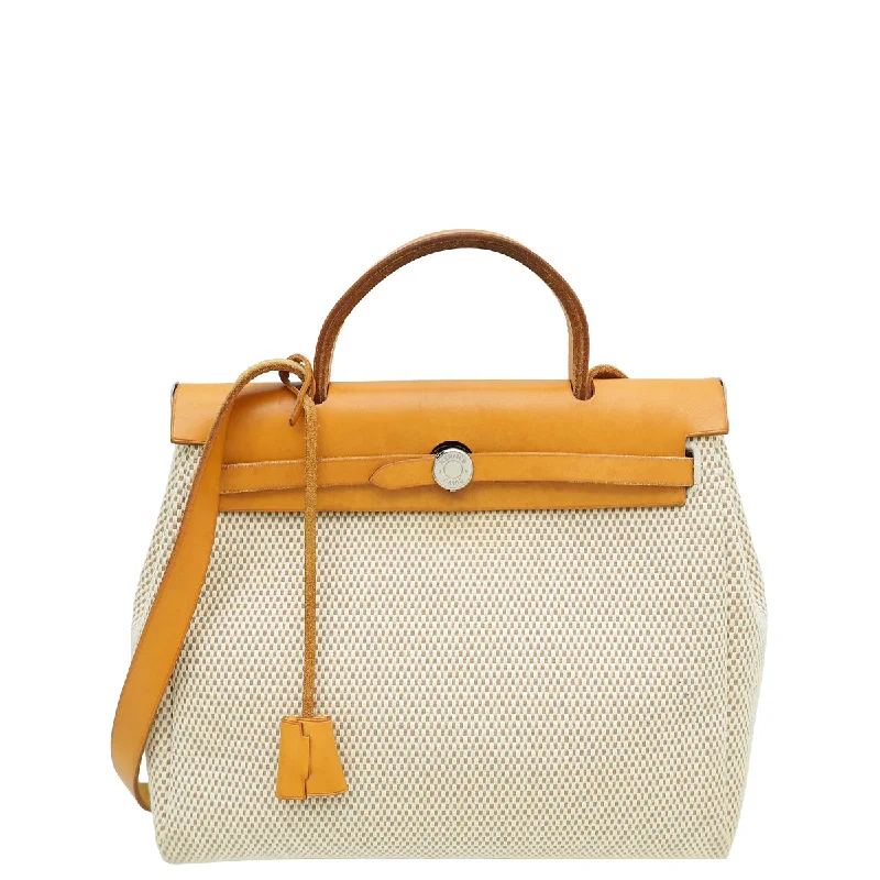 Stylish Totes, Exclusive SavingsMust-Have Style Discounts Hermes Tricolor Herbag 2 in 1 PM Toile Vache PM 31 Bag