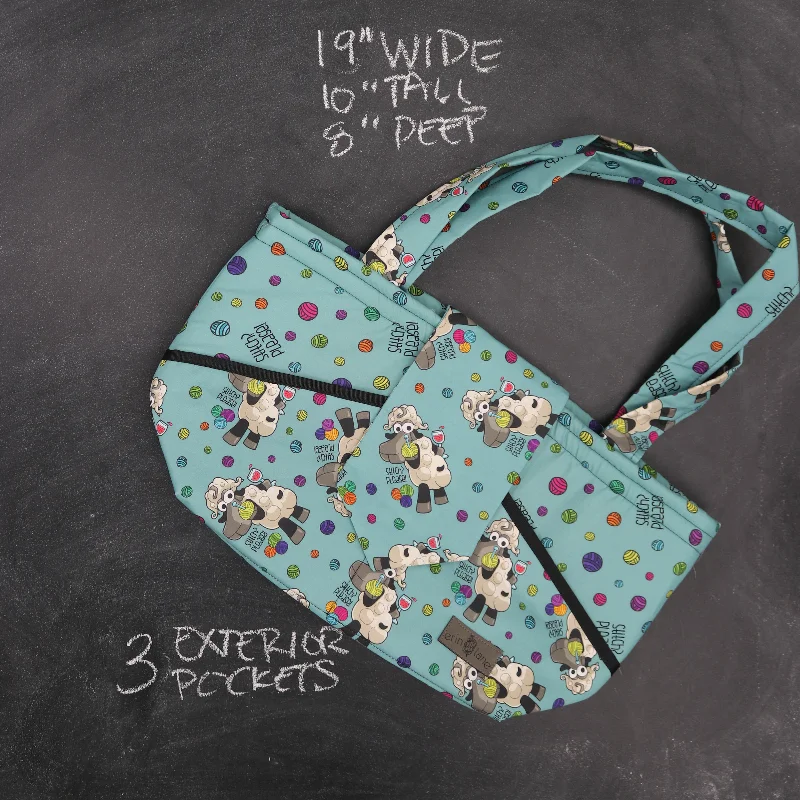  Trendy Handbags, Limited-Time SaleLuxury Bags Ewesful Tote Bag in Demi "Stitch Please"