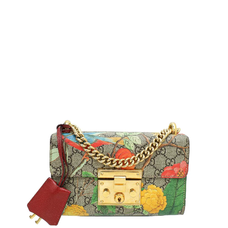  Handbag Deals You'll LoveBest Deals Of The Season Gucci Multicolor GG Supreme Tian Print Padlock Small Chain Bag