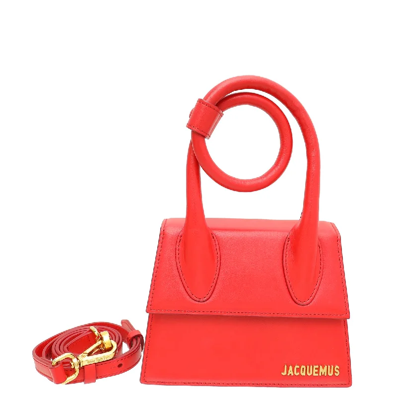  Fashionable Handbags, Limited-Time DealsExclusive Designer Style Deals Jacquemus Red Le Chiquito Noeud Les Classiques Coiled Handle Bag