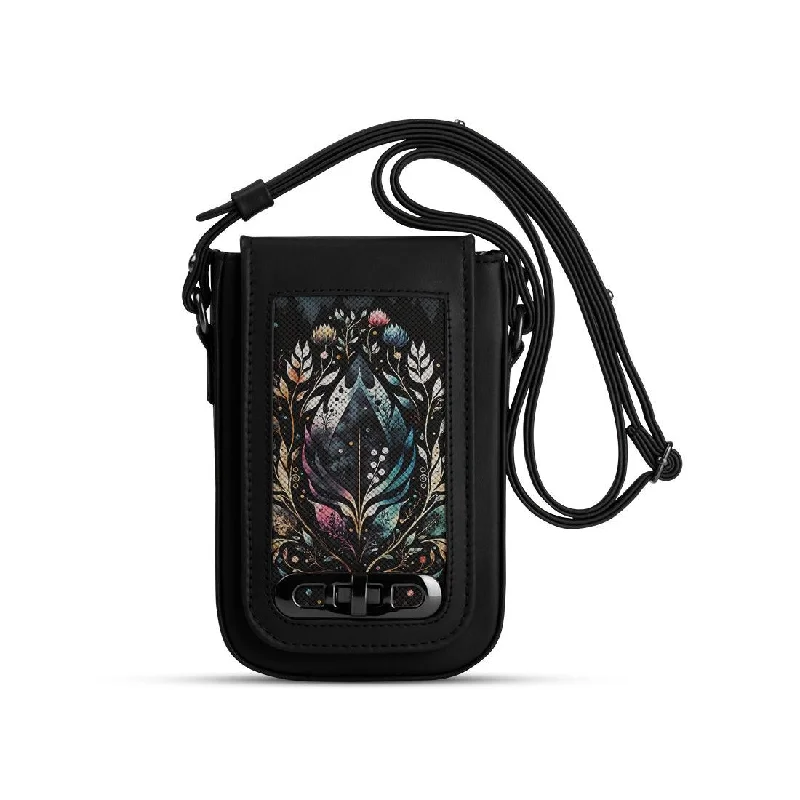  Elegant Bags, Limited StockContemporary Fashion Sale Black Tagged Crossbag Flowers