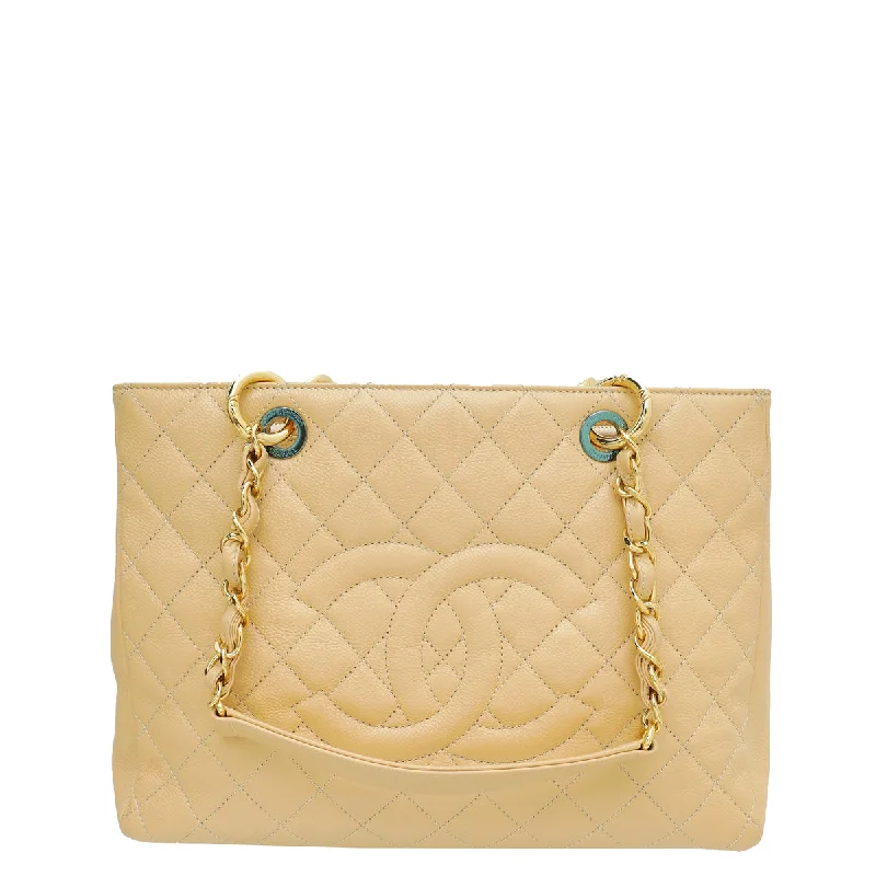  Timeless Handbags, Flash SaleUxury Designer Handbag Brands Chanel Beige Grand Shopping Tote (GST) Medium Bag