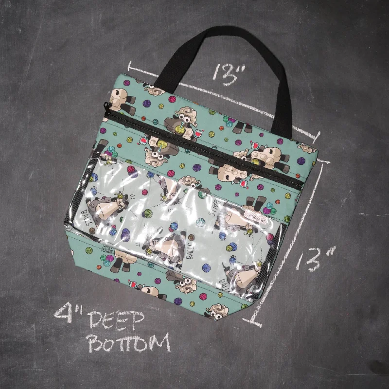  Stylish And Functional Bags Now At Reduced RatesFashion Sale View Ewe Tote Bag in Larry Demi "Stitch Please" "Balls" Combo