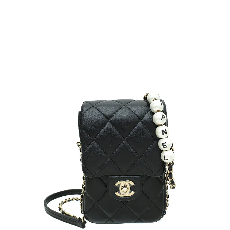 Unmissable Deals On Trendy HandbagsEnds Soon Chanel Black My Precious Pearls Phone Case Flap Bag Unmissable Deals On Trendy HandbagsEnds Soon Chanel Black My Precious Pearls Phone Case Flap Bag