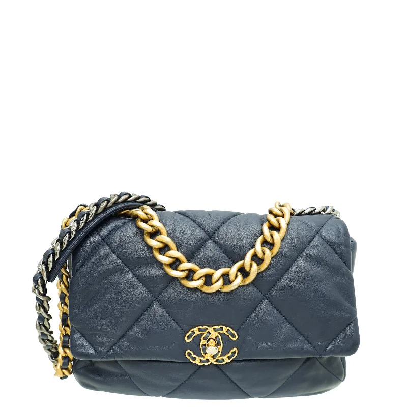 Trendy And Timeless Handbags Now On SaleTrendy Bags For Sales Chanel Indigo Blue CC 19 Flap Large Bag Trendy And Timeless Handbags Now On SaleTrendy Bags For Sales Chanel Indigo Blue CC 19 Flap Large Bag