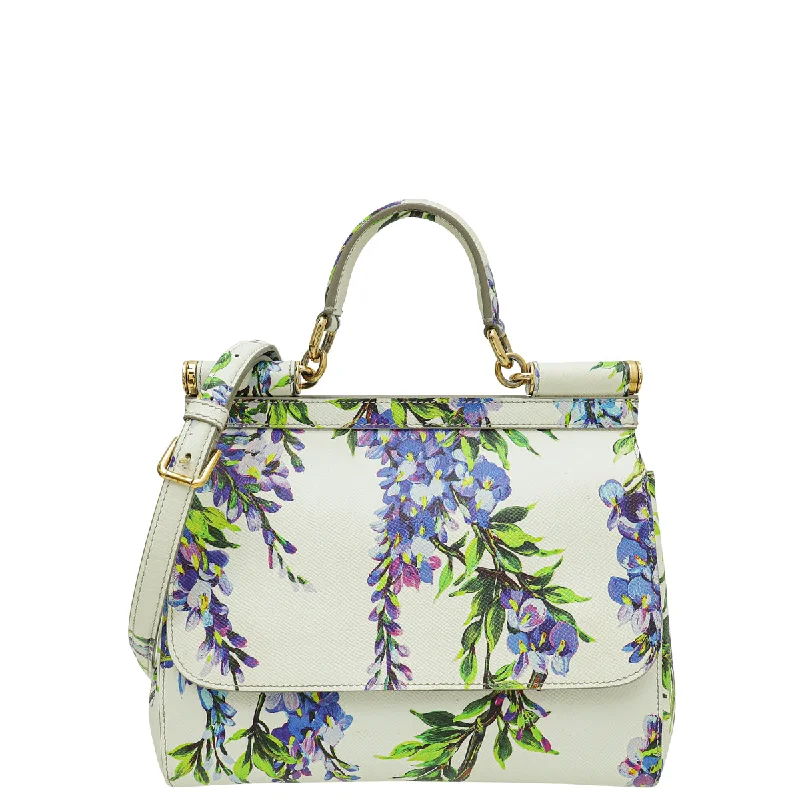 Trendy Purses At Exclusive Promotional RatesSophisticated Style Offers Dolce & Gabbana Tricolor Dauphine Wisteria Print Sicily Medium Bag Trendy Purses At Exclusive Promotional RatesSophisticated Style Offers Dolce & Gabbana Tricolor Dauphine Wisteria Print Sicily Medium Bag