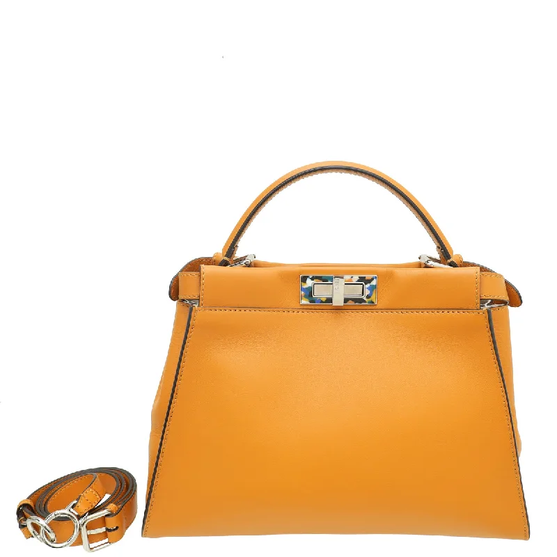  Trendy Handbags At Limited-Time DiscountsSeize Bargains Fendi Ginger Latte Granite Plexiglass Peekaboo Regular Bag