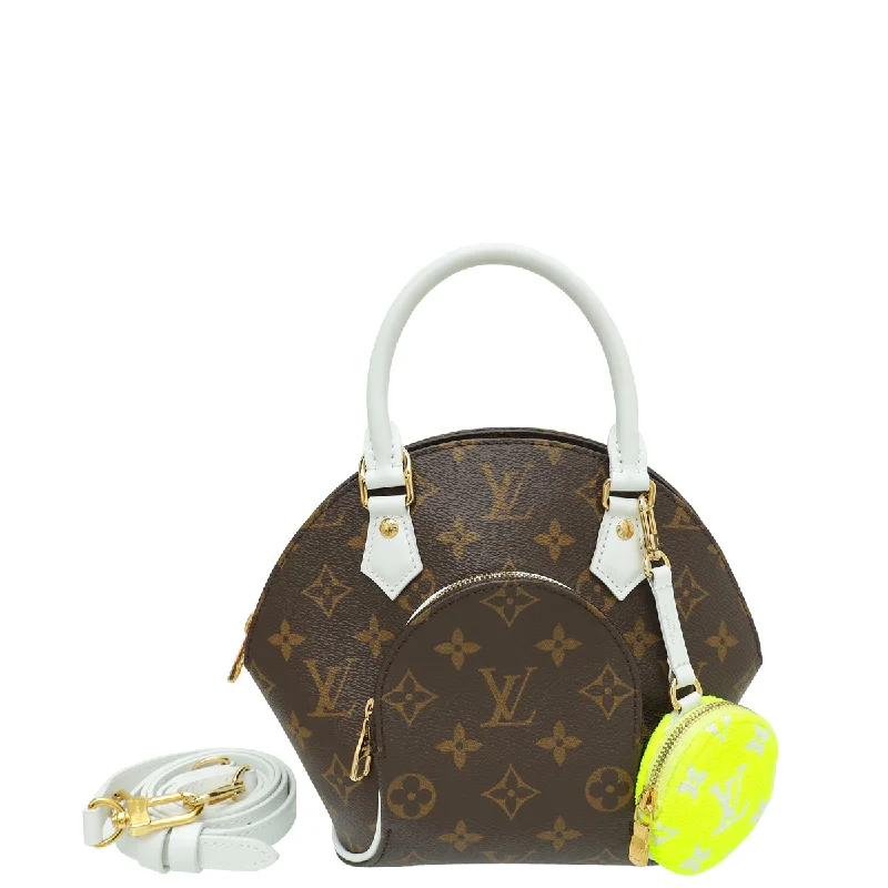 Limited-Time Handbag SaleStreet Style Discounts Louis Vuitton Monogram White LV Match Ellipse BB Bag