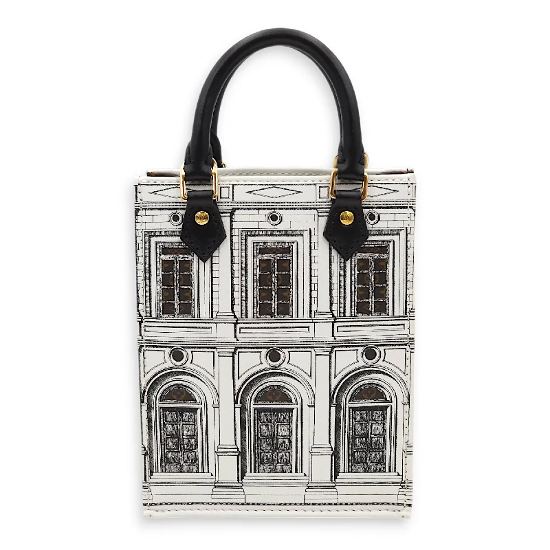 Fashionable Bags With Special Seasonal OffersCustomizable Bags For Personalized Style Fornasetti Petite Sac Plat White/Monogram Crossbody Bag in Canvas, Gold hardware Fashionable Bags With Special Seasonal OffersCustomizable Bags For Personalized Style Fornasetti Petite Sac Plat White/Monogram Crossbody Bag in Canvas, Gold hardware