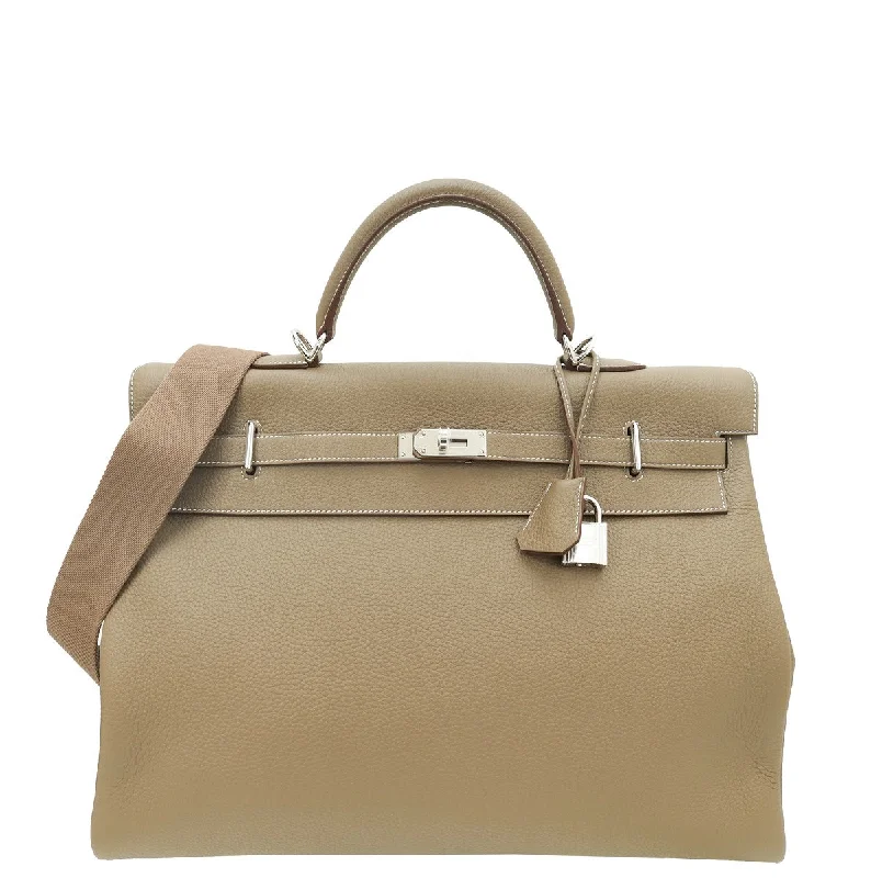  Luxury Handbags, Budget-FriendlySeasonal Picks Hermes Etoupe Voyage Kelly 50 Bag