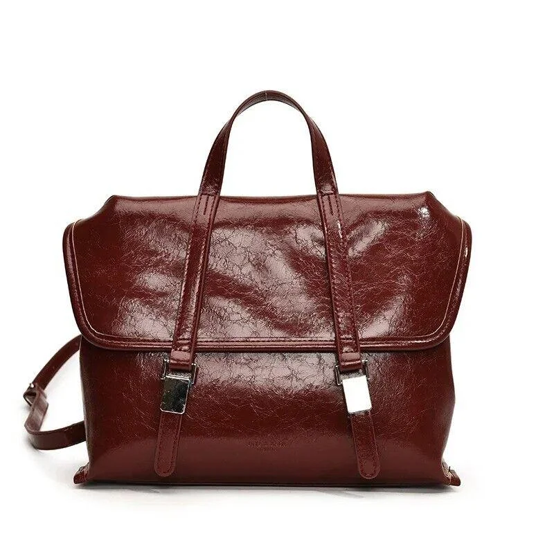  Premium Quality Bags At Affordable PricesComfort Meets Fashion Large Leather Handbags Tote Satchel Flap Push Lock Women Retro Backpacks Purses