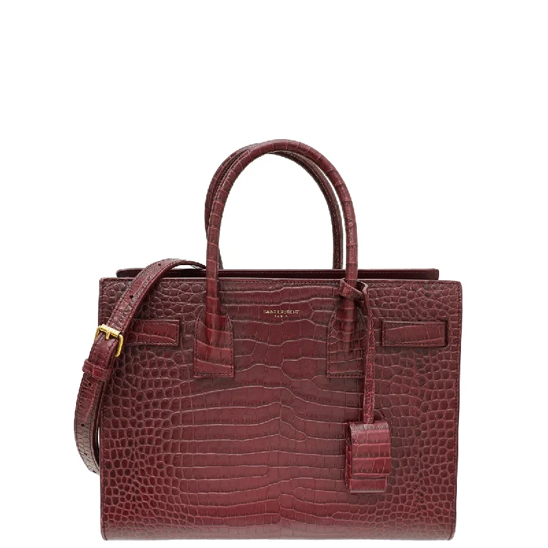 Handbag Deals You'll LoveDive Into Trendy Styles YSL Burgundy Croco Embossed Baby Sac de Jour Bag Handbag Deals You'll LoveDive Into Trendy Styles YSL Burgundy Croco Embossed Baby Sac de Jour Bag