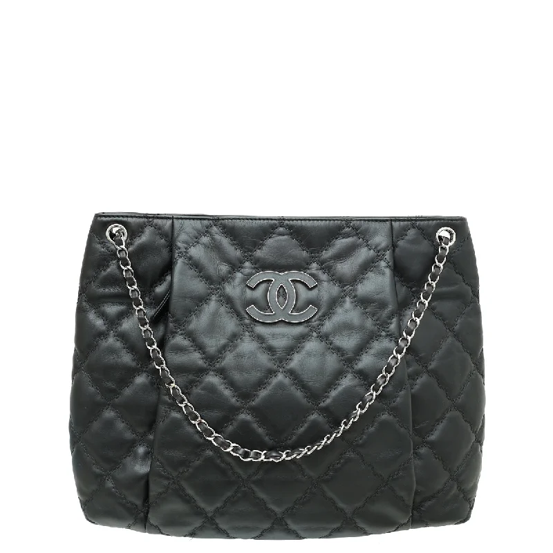 Designer-Inspired Bags At Reduced PricesSpacious And Discounted Bags Chanel Black CC Double Stitch Hamptons Large Shopping Tote Bag Designer-Inspired Bags At Reduced PricesSpacious And Discounted Bags Chanel Black CC Double Stitch Hamptons Large Shopping Tote Bag