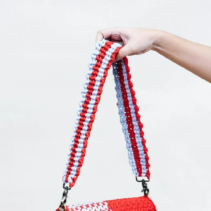  Shop Stylish Bags At Unbeatable PricesTrendy Bags For Teenage Girls Macrame Strap Blue & Red