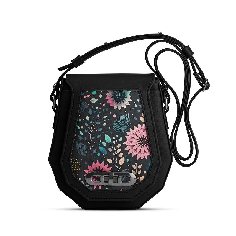  Classic Bags, Exclusive DealsStatement Fashion Offers Black Polygon Crossbags Floral