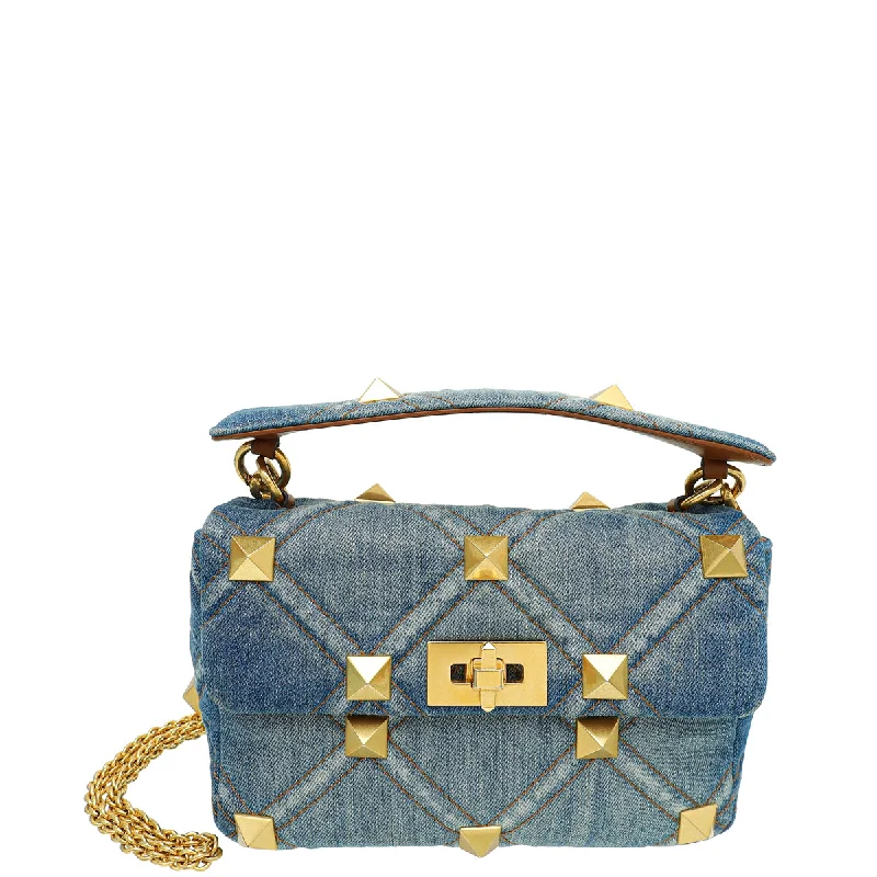 Stylish Bags At Unbeatable Prices – Shop NowUnbeatable Prices Valentino Bicolor Denim Roman Stud Top Handle Flap Bag Stylish Bags At Unbeatable Prices – Shop NowUnbeatable Prices Valentino Bicolor Denim Roman Stud Top Handle Flap Bag