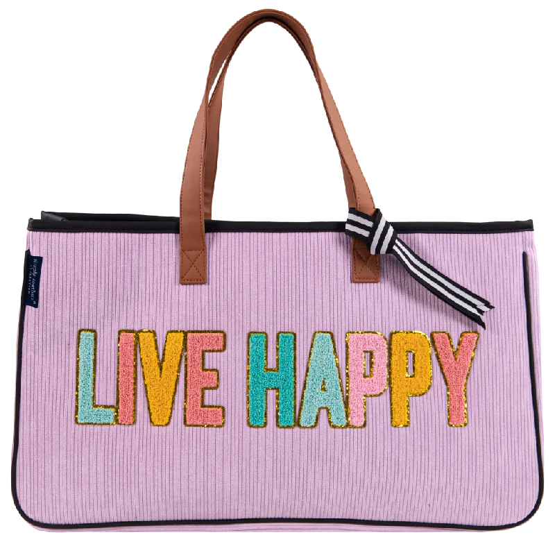 Stylish Bags At Unbeatable PricesMust-Have Style Discounts Simply Southern, Sparkle Letter Tote - LIVE HAPPY Stylish Bags At Unbeatable PricesMust-Have Style Discounts Simply Southern, Sparkle Letter Tote - LIVE HAPPY