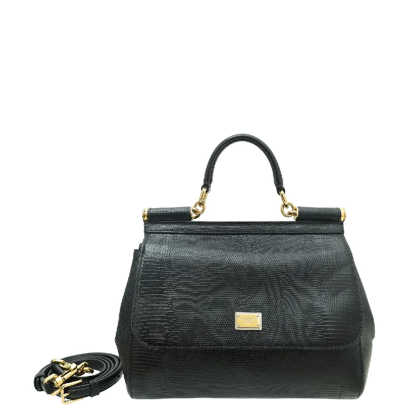 Shop Stylish Bags At Unbeatable PricesShop Sales Dolce & Gabbana Black Iguana Print Sicily Medium Bag Shop Stylish Bags At Unbeatable PricesShop Sales Dolce & Gabbana Black Iguana Print Sicily Medium Bag